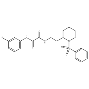 N1-(3-fluorophenyl)-N2-(2-(1-(phenylsulfonyl)piperidin-2-yl)ethyl)oxalamide Structure