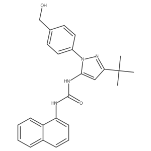 1-{3-Tert-Butyl-1-[4-(Hydroxymethyl)phenyl]-1h-Pyrazol-5-Yl}-3-Naphthalen-1-Ylurea Structure