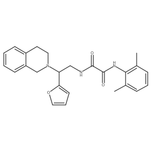 N1-(2-(3,4-dihydroisoquinolin-2(1H)-yl)-2-(furan-2-yl)ethyl)-N2-(2,6-dimethylphenyl)oxalamide结构式
