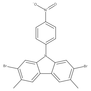 2,7-Dibromo-3,6-dimethyl-9-(4-nitrophenyl)-9H-carbazole结构式