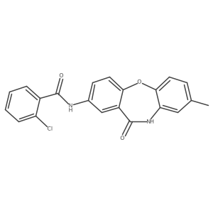 2-chloro-N-(8-methyl-11-oxo-10,11-dihydrodibenzo[b,f][1,4]oxazepin-2-yl)benzamide Structure
