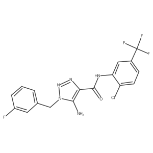 5-amino-N-(2-chloro-5-(trifluoromethyl)phenyl)-1-(3-fluorobenzyl)-1H-1,2,3-triazole-4-carboxamide结构式