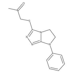 1-({7-Phenyl-5H,6H,7H-imidazo[2,1-C][1,2,4]triazol-3-YL}sulfanyl)propan-2-one结构式