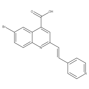 6-Bromo-2-[2-(pyridin-4-yl)ethenyl]quinoline-4-carboxylic acid结构式