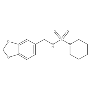 N-(1,3-benzodioxol-5-ylmethyl)-1-piperidinesulfonamide Structure