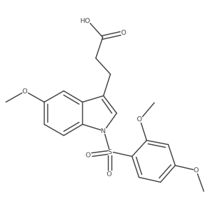 3-[1-(2,4-Dimethoxy-benzenesulfonyl)-5-methoxy-1h-indol-3-yl]-propionic acid Structure