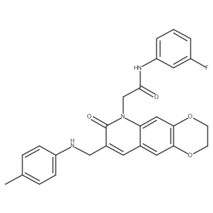 N-(3-fluorophenyl)-2-(7-oxo-8-((p-tolylamino)methyl)-2,3-dihydro-[1,4]dioxino[2,3-g]quinolin-6(7H)-yl)acetamide结构式