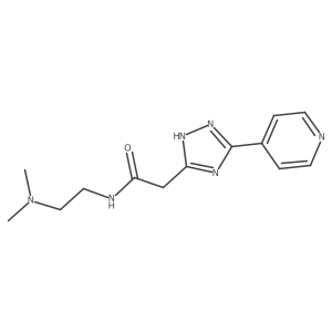 N-[2-(dimethylamino)ethyl]-2-[3-(pyridin-4-yl)-1H-1,2,4-triazol-5-yl]acetamide Structure