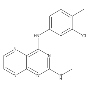 N4-(3-chloro-4-methylphenyl)-N2-methylpteridine-2,4-diamine结构式