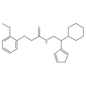 2-(2-methoxyphenoxy)-N-(2-morpholino-2-(thiophen-3-yl)ethyl)acetamide Structure