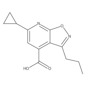 6-Cyclopropyl-3-propyl-[1,2]oxazolo[5,4-b]pyridine-4-carboxylic acid Structure
