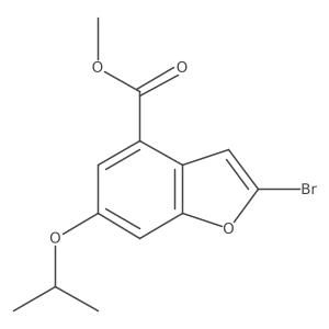 Methyl 2-bromo-6-isopropoxybenzofuran-4-carboxylate结构式