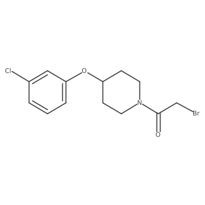 N-(2-bromoacetyl)-4-(m-chlorophenoxy)piperidine Structure