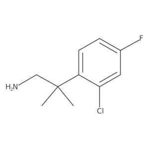 2-(2-Chloro-4-fluorophenyl)-2-methylpropan-1-amine结构式