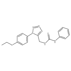 1-((1-(4-ethoxyphenyl)-1H-tetrazol-5-yl)methyl)-3-phenylurea结构式