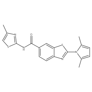 2-(2,5-dimethyl-1H-pyrrol-1-yl)-N-(4-methyl-1,3-thiazol-2-yl)-1,3-benzothiazole-6-carboxamide Structure