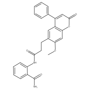 2-{[3-(7-methoxy-2-oxo-4-phenyl-2H-chromen-6-yl)propanoyl]amino}benzamide Structure