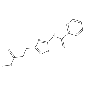 N-(4-(3-(methylamino)-3-oxopropyl)thiazol-2-yl)benzamide结构式