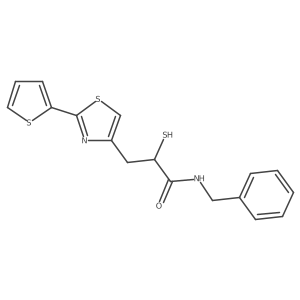 I+/--Mercapto-N-(phenylmethyl)-2-(2-thienyl)-4-thiazolepropanamide Structure