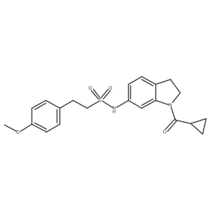 N-(1-(cyclopropanecarbonyl)indolin-6-yl)-2-(4-methoxyphenyl)ethanesulfonamide Structure