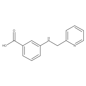 3-{[(Pyridin-2-yl)methyl]amino}benzoic acid Structure
