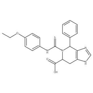 5-((4-ethoxyphenyl)carbamothioyl)-4-phenyl-4,5,6,7-tetrahydro-3H-imidazo[4,5-c]pyridine-6-carboxylic acid结构式