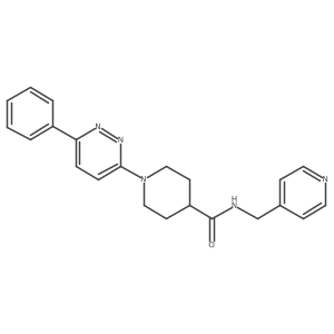 O=C(NCc1ccncc1)C1CCN(c2ccc(-c3ccccc3)nn2)CC1结构式