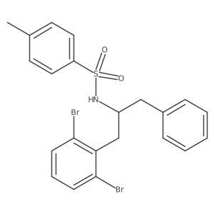Benzenesulfonamide, N-[(1S)-1-[(2,6-dibromophenyl)methyl]-2-phenylethyl]-4-methyl- Structure