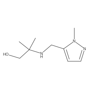 2-Methyl-2-{[(1-methyl-1H-pyrazol-5-yl)methyl]amino}propan-1-ol结构式