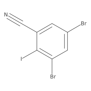 3,5-Dibromo-2-iodobenzonitrile Structure