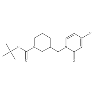 tert-butyl 3-((4-bromo-2-oxopyridin-1(2H)-yl)methyl)piperidine-1-carboxylate结构式