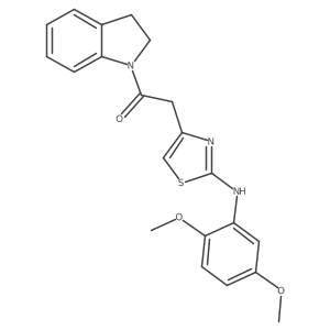 COc1ccc(OC)c(Nc2nc(CC(=O)N3CCc4ccccc43)cs2)c1结构式