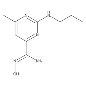 N-Hydroxy-6-methyl-2-propylamino-pyrimidine-4-carboxamidine Structure