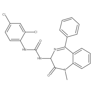 1-(2,4-dichlorophenyl)-3-(1-methyl-2-oxo-5-phenyl-2,3-dihydro-1H-1,4-benzodiazepin-3-yl)urea Structure
