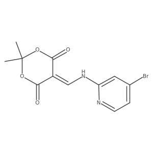 5-[[(4-Bromo-2-pyridinyl)amino]methylene]-2,2-dimethyl-1,3-dioxane-4,6-dione结构式