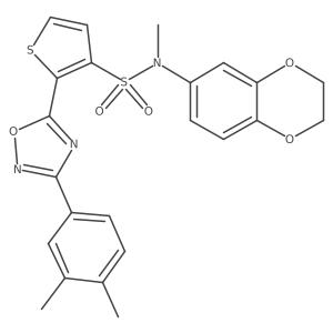 N-(2,3-dihydro-1,4-benzodioxin-6-yl)-2-[3-(3,4-dimethylphenyl)-1,2,4-oxadiazol-5-yl]-N-methylthiophene-3-sulfonamide Structure