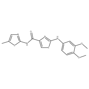 2-((3,4-dimethoxyphenyl)amino)-N-(5-methylthiazol-2-yl)thiazole-4-carboxamide Structure