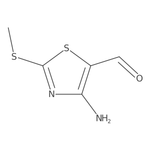 4-Amino-2-(methylthio)thiazole-5-carbaldehyde结构式