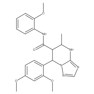 7-(2,4-dimethoxyphenyl)-N-(2-methoxyphenyl)-5-methyl-4,5,6,7-tetrahydro-[1,2,4]triazolo[1,5-a]pyrimidine-6-carboxamide结构式