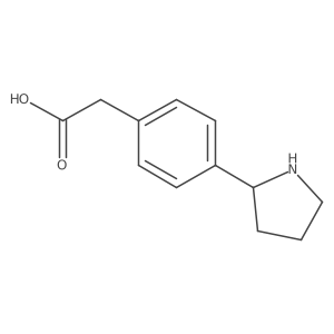 (R)-2-(4-(Pyrrolidin-2-yl)phenyl)acetic acid结构式
