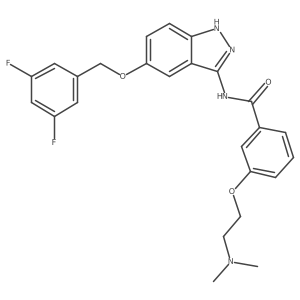 N-[5-[(3,5-difluorophenyl)methoxy]-1H-indazol-3-yl]-3-[2-(dimethylamino)ethoxy]benzamide Structure