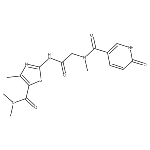 N,N,4-trimethyl-2-(2-(N-methyl-6-oxo-1,6-dihydropyridine-3-carboxamido)acetamido)thiazole-5-carboxamide Structure