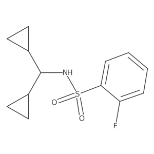 N-(dicyclopropylmethyl)-2-fluorobenzenesulfonamide Structure