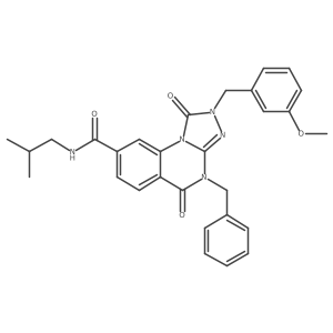 4-benzyl-N-isobutyl-2-(3-methoxybenzyl)-1,5-dioxo-1,2,4,5-tetrahydro-[1,2,4]triazolo[4,3-a]quinazoline-8-carboxamide Structure