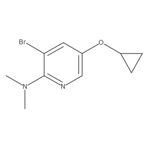 3-Bromo-5-cyclopropoxy-N,N-dimethylpyridin-2-amine结构式