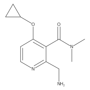 2-(Aminomethyl)-4-cyclopropoxy-N,N-dimethylnicotinamide Structure