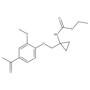 ethyl N-[1-[(4-acetyl-2-methoxyphenoxy)methyl]cyclopropyl]carbamate结构式