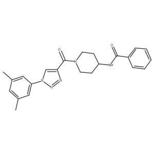 N-(1-(1-(3,5-dimethylphenyl)-1H-1,2,3-triazole-4-carbonyl)piperidin-4-yl)benzamide Structure