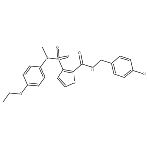 N-[(4-Chlorophenyl)methyl]-3-[(4-ethoxyphenyl)(methyl)sulfamoyl]thiophene-2-carboxamide结构式