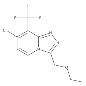 7-Chloro-3-(ethoxymethyl)-8-(trifluoromethyl)-[1,2,4]triazolo[4,3-a]pyridine结构式